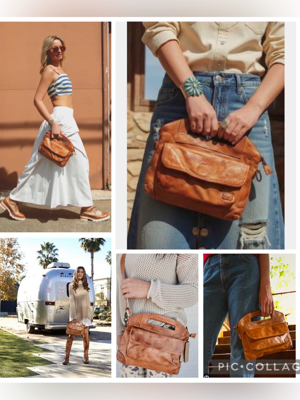 Bed Stu Leather Greenway Handbag Crossbody Bag Tan Rustic MSRP $265 - Picture 13 of 13
